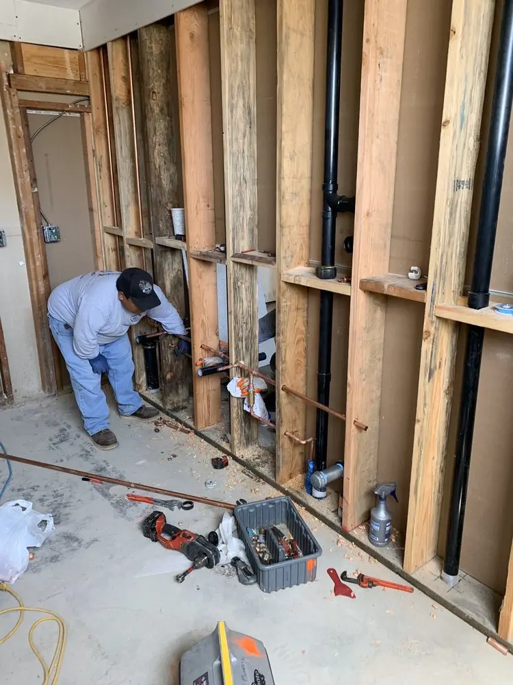 Commercial rough-in plumbing for Gas Line Repair in Sharon
